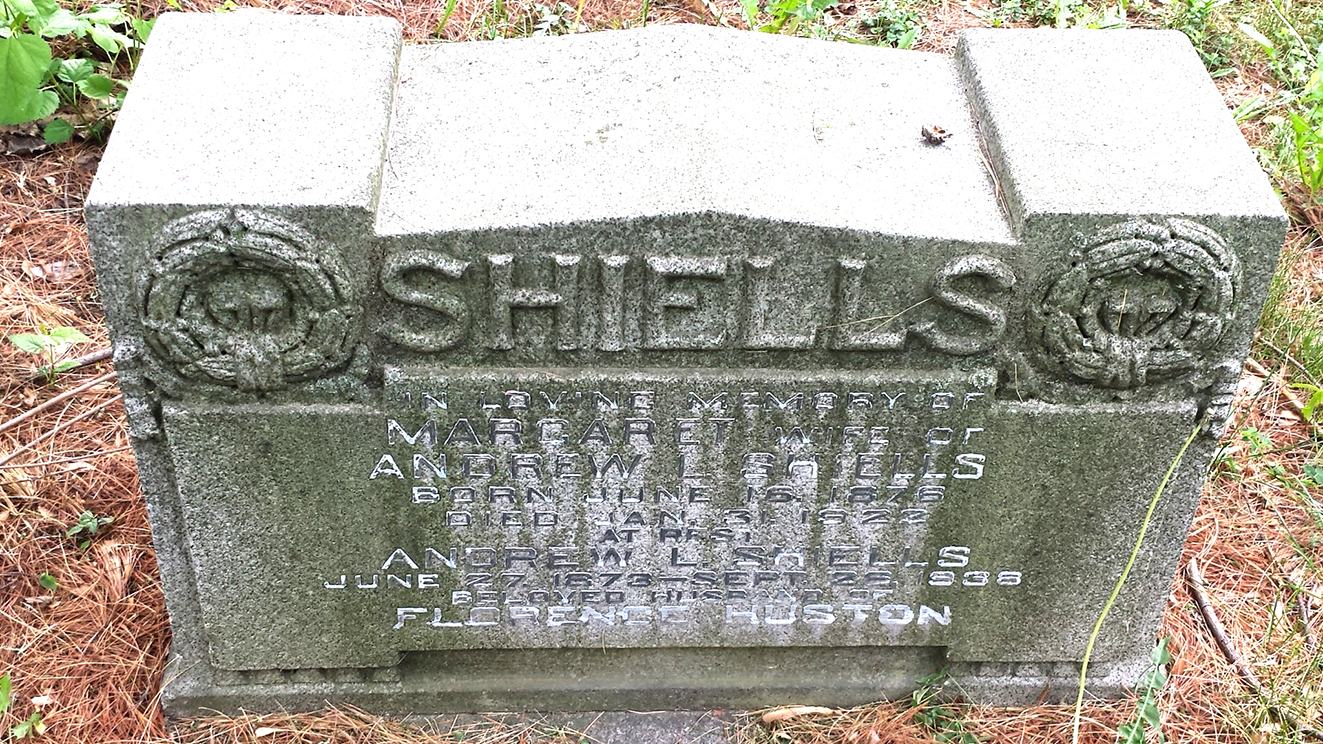 Photo of headstones/Margaret Shiells d1922 hdstn Prospect cem Toronto ON